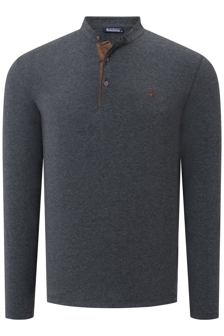 V4009 DEWBERRY MENS SWEATSHIRT-PLAIN ANTHRACITE