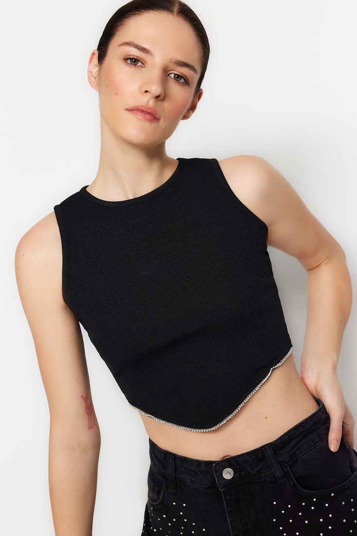 Trendyol Blouse - Black - Slim fit