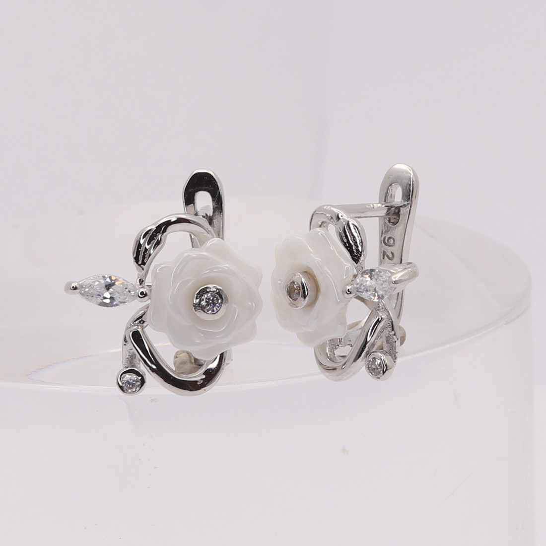 Strieborné náušnice 92789