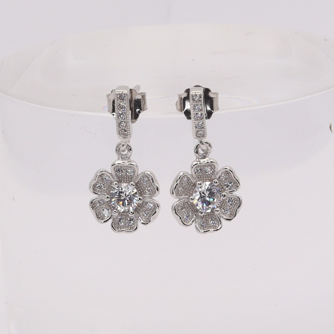 Strieborné náušnice 92796