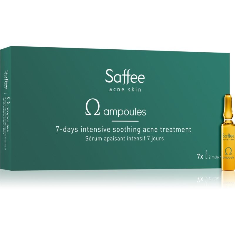 Saffee Acne Skin Omega ampoules: 7-days intensive soothing acne treatment 7-dňová intenzívna starostlivosť pre zmiernenie prejavov akné