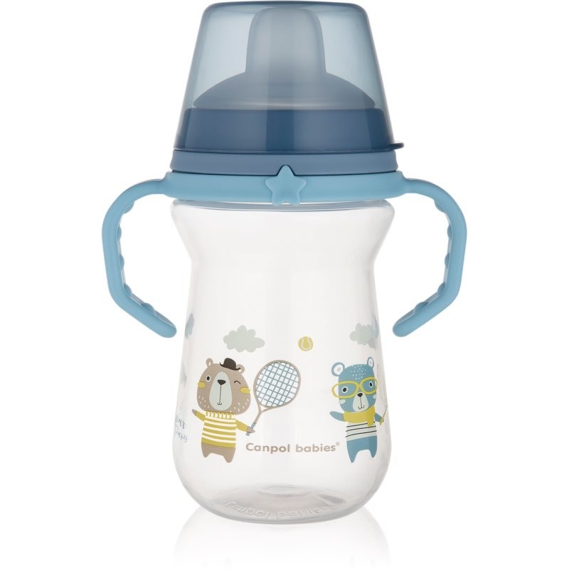canpol babies Bonjour Paris hrnček s držadlami Blue 6m+ 250 ml