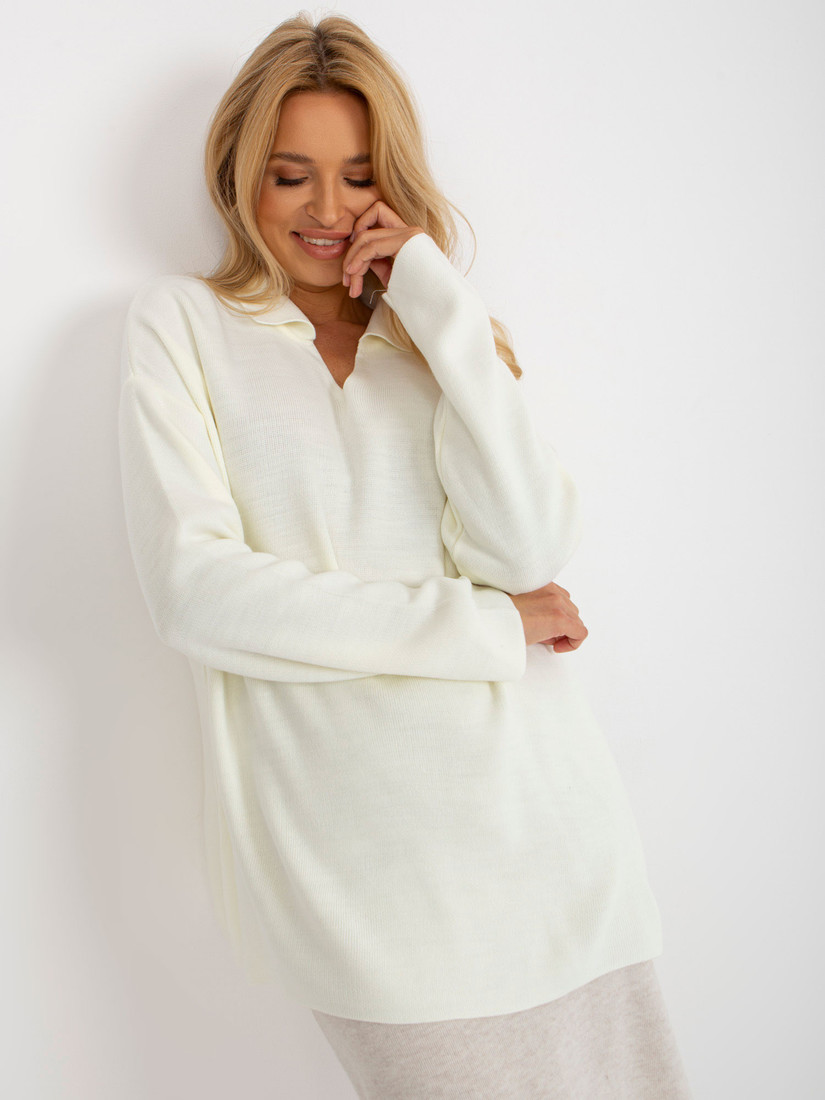 Dámsky sveter LC SW 2261 jumper.00P ecru - FPrice jedna velikost