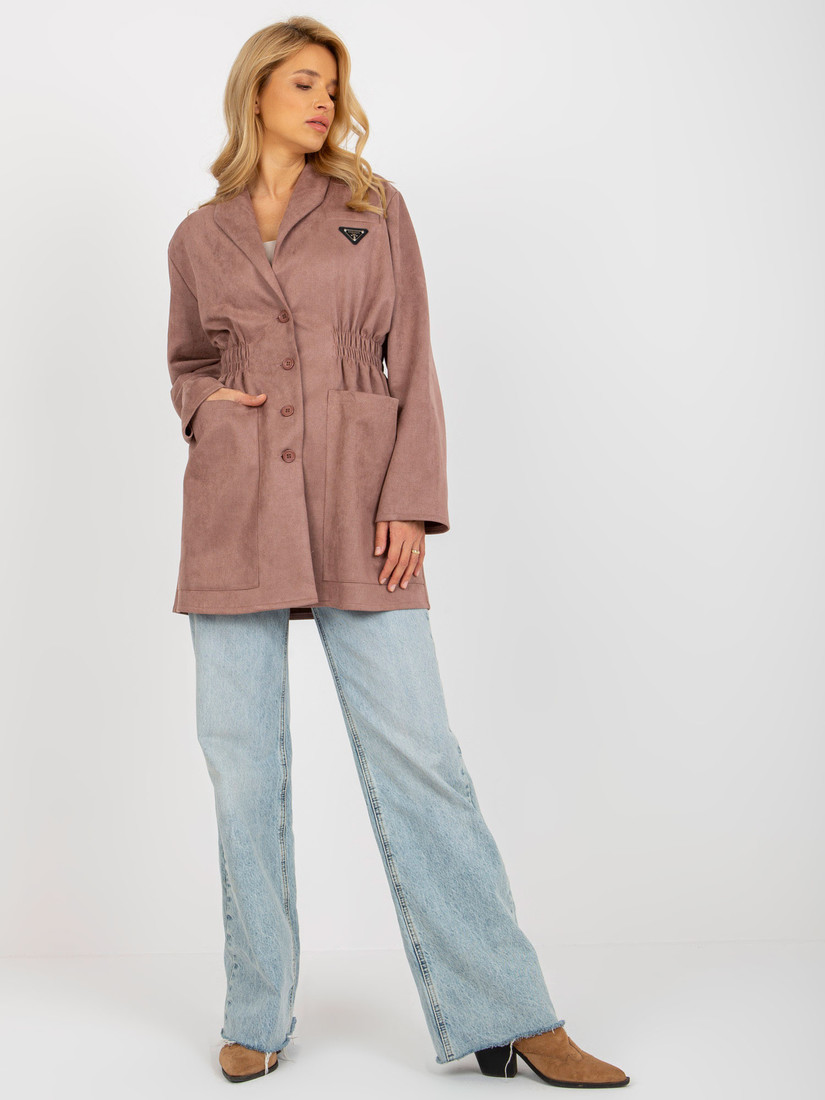 Dámsky kabát LK PL 509128.19 tmavo ružová - FPrice jedna velikost