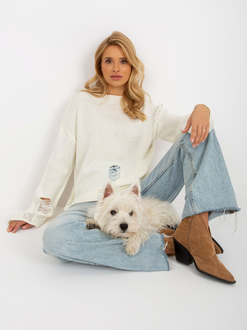 Dámsky sveter BA SW 8043.03 ecru - FPrice jedna velikost