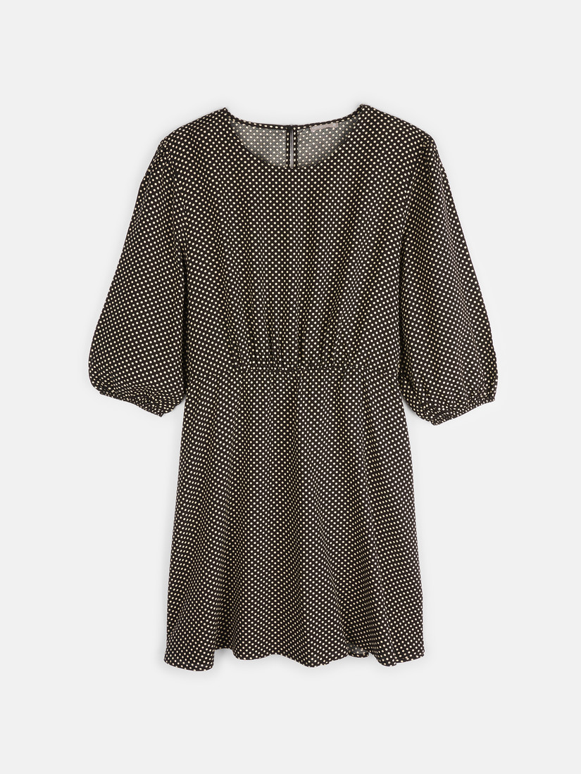 GATE Bodkované viskózové šaty plus size