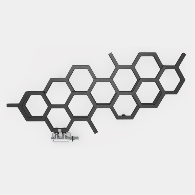 Terma Hex 821x486 vodný radiátor Soft 9005 ZX
