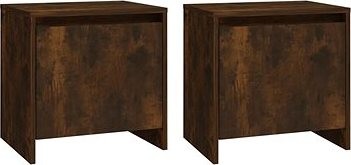 SHUMEE Nočné stolíky 2 ks dymový dub 45 × 34 × 44,5 cm drevotrieska, 813045