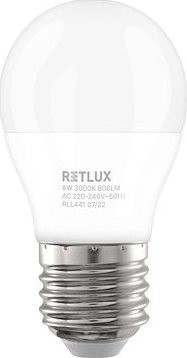 RETLUX RLL 441 G45 E27 miniG 8 W WW