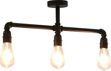 Stropné svietidlo čierne 3× žiarovky E27