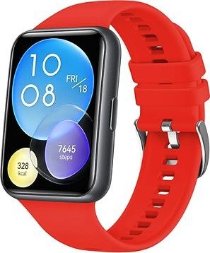 FIXED Silicone Strap pre Huawei Watch FIT2 červený