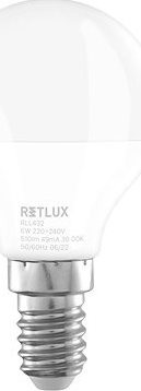 RETLUX RLL 432 G45 E14 miniG 6 W WW
