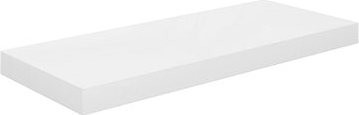 Shumee plávajúca nástenná biela vysoký lesk 60 × 23,5 × 3,8 cm MDF, 323748