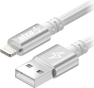 AlzaPower AluCore Lightning MFi (C189) 1m strieborný