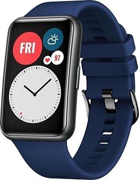 FIXED Silicone Strap pre Huawei Watch FIT modrý
