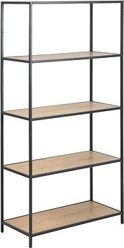 Regál/knihovňa s 5 policami Seaford, 150 cm, dub