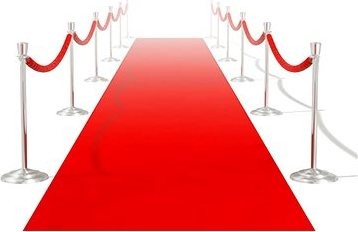 Červený koberec 1 × 5 m, extra ťažký 400 g/m2