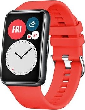 FIXED Silicone Strap pre Huawei Watch FIT červený