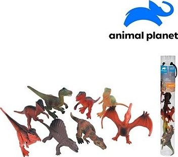 Zvieratká v tube – dinosaury, 7 – 11 cm, mobilná aplikácia na zobrazenie zvieratiek, 8 ks