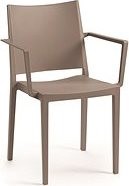 ROJAPLAST Stolička záhradná MOSK ARMCHAIR, taupe