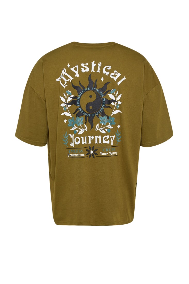 Trendyol T-Shirt - Green - Relaxed fit
