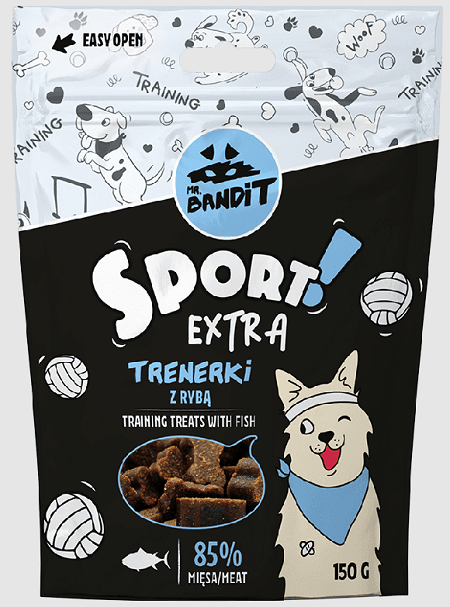 Pamlsok Mr. Bandit sport extra with fish training treats 150g