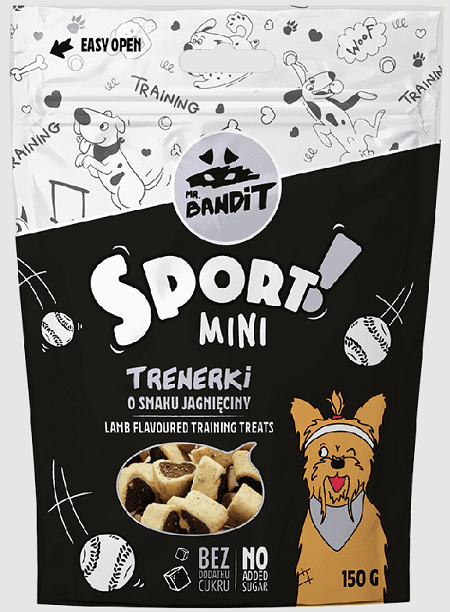Pamlsok Mr. Bandit sport mini lamb flavor training treats 150g