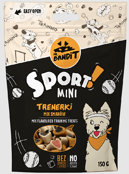 Pamlsok Mr. Bandit sport mini mix flavour training treats 150g