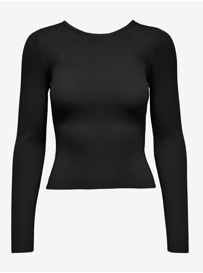 Black sweater with neckline at back ONLY Emmy - Women