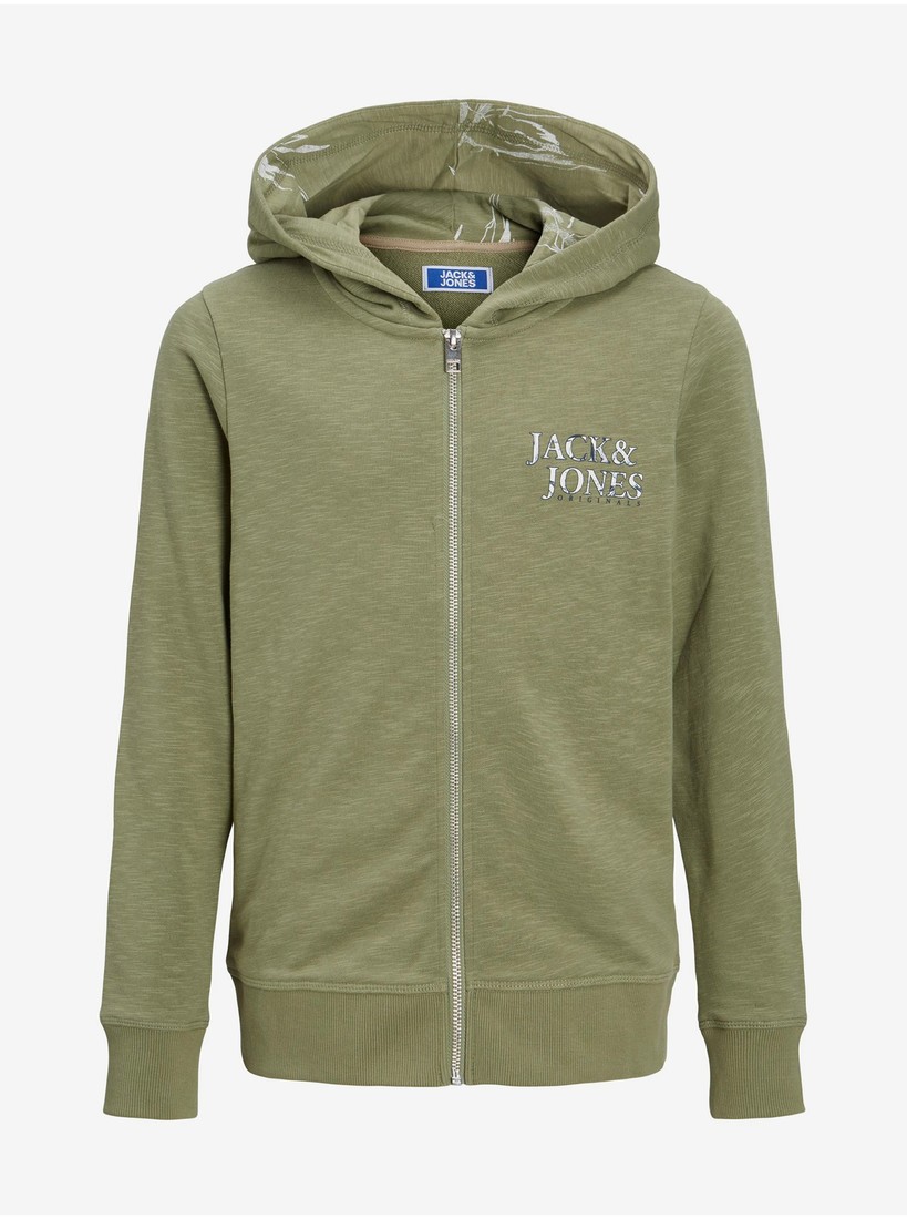 Green Boys Zippered Hoodie Jack & Jones Crayon - Boys