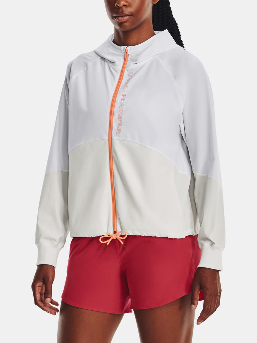 Under Armour Jacket Woven FZ Jacket-WHT - Women