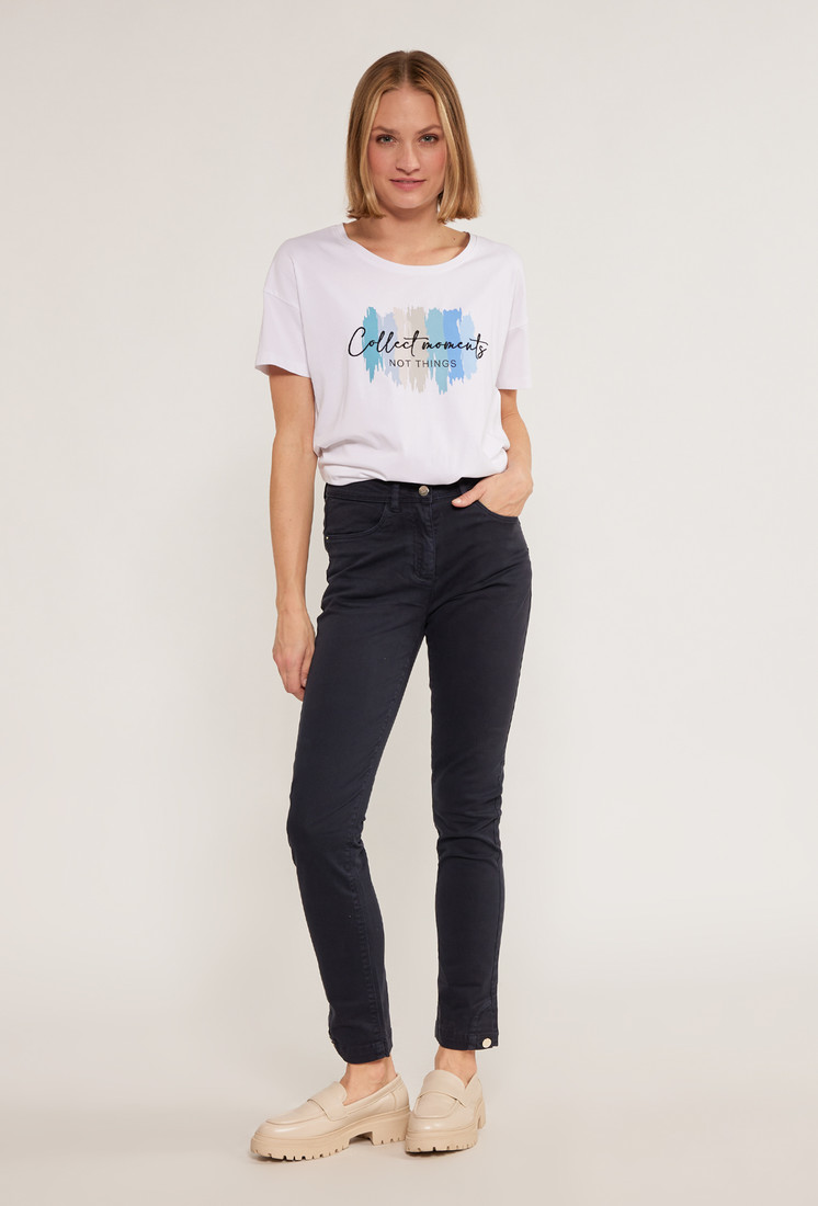 MONNARI Woman's Trousers Classic Women's Trousers Navy Blue