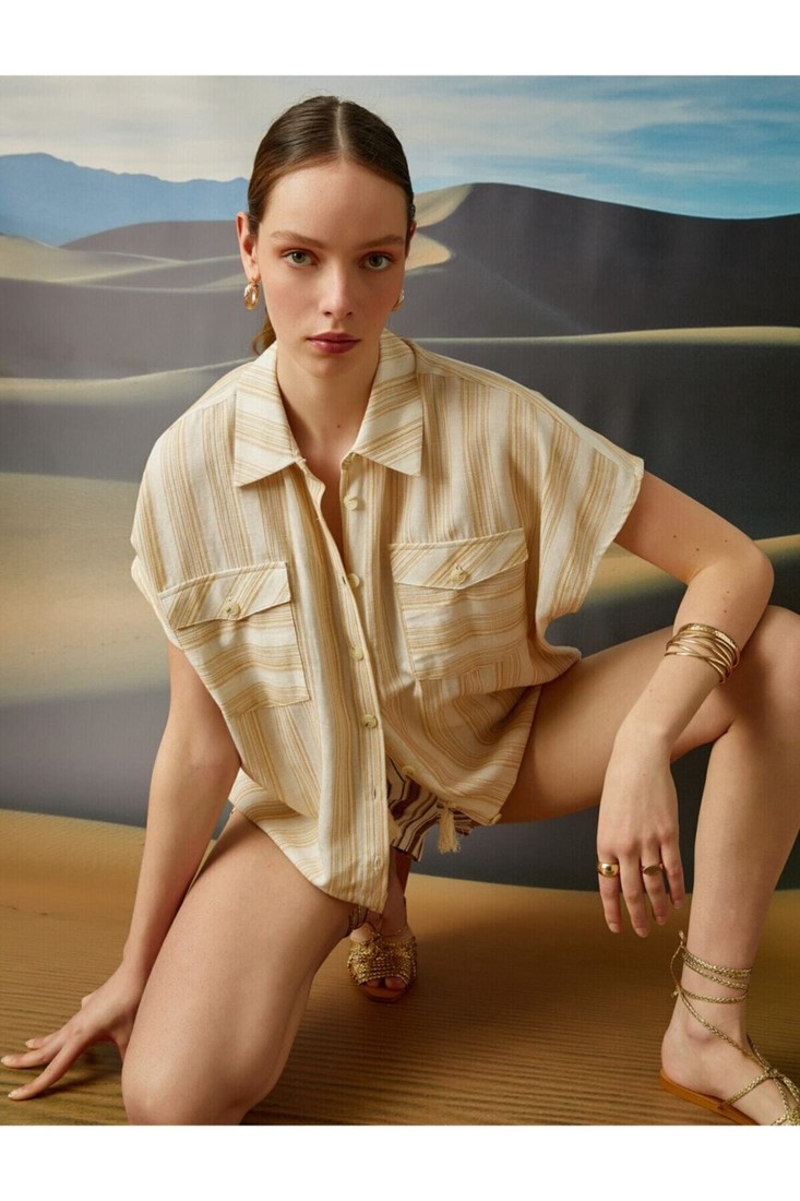 Koton Shirt - Yellow - Relaxed fit