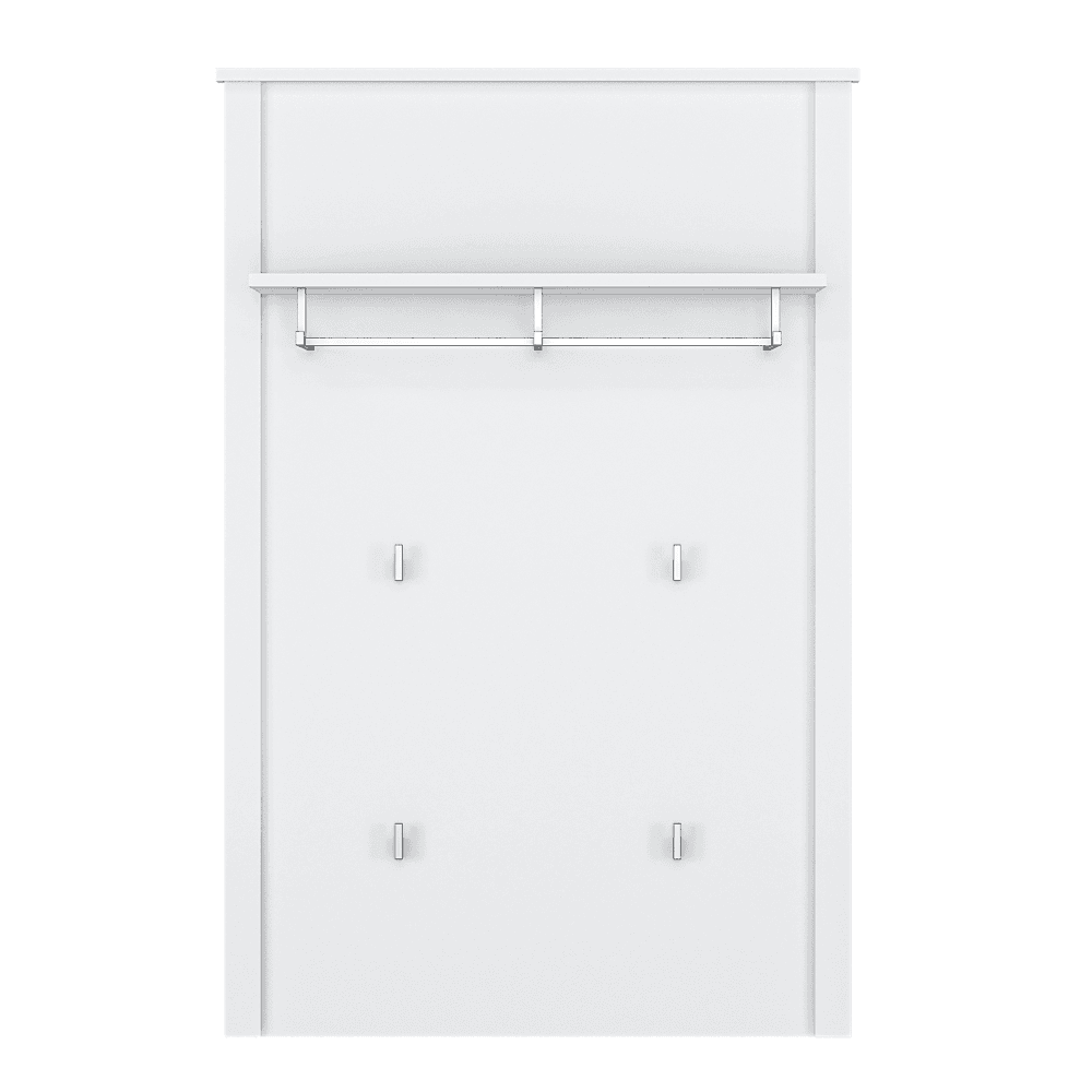 KONDELA Vešiakový panel 80, biela, OLJE