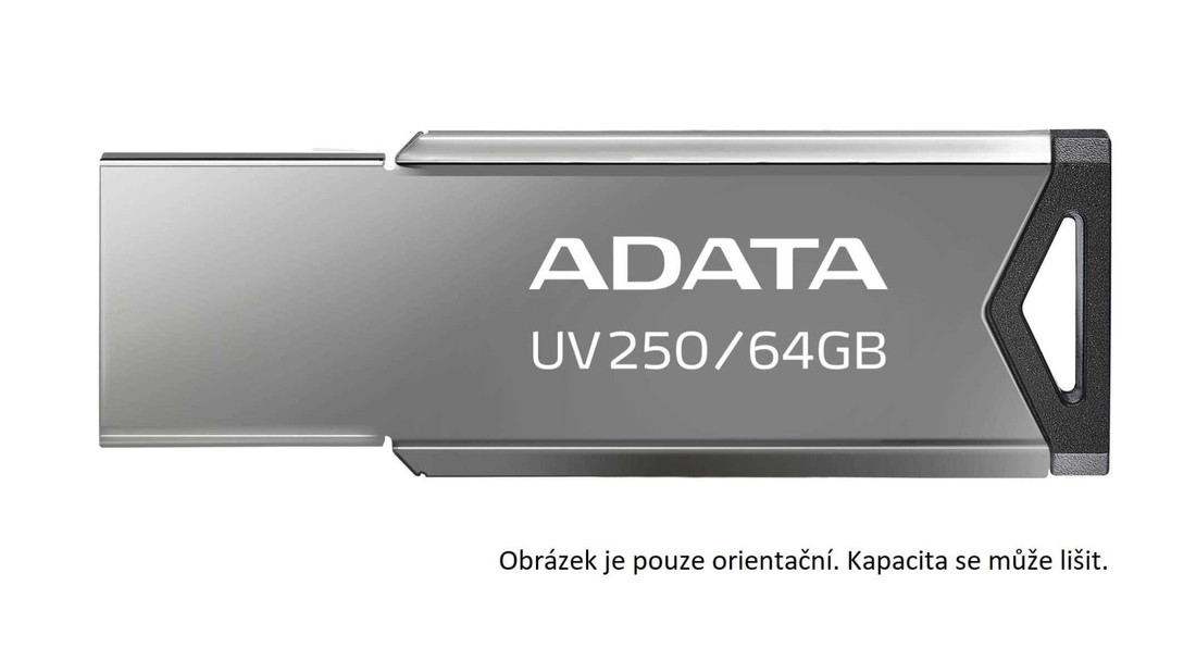 ADATA Flash Disk 256GB UV250, USB 3.2 Dash Drive, tmavo strieborná