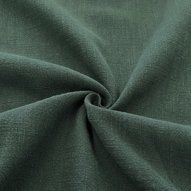 Ľan predpraný STONEWASHED dark green
