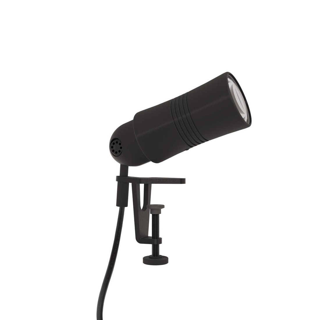 Neo! Upínacia LED lampa čierna matná, nastaviteľná