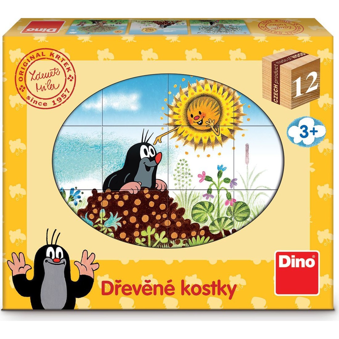 Dino Krtkov rok 12 drevené kocky