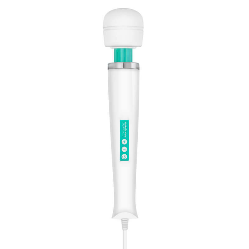 MyMagicWand - powerful massaging vibrator (white-turquoise)
