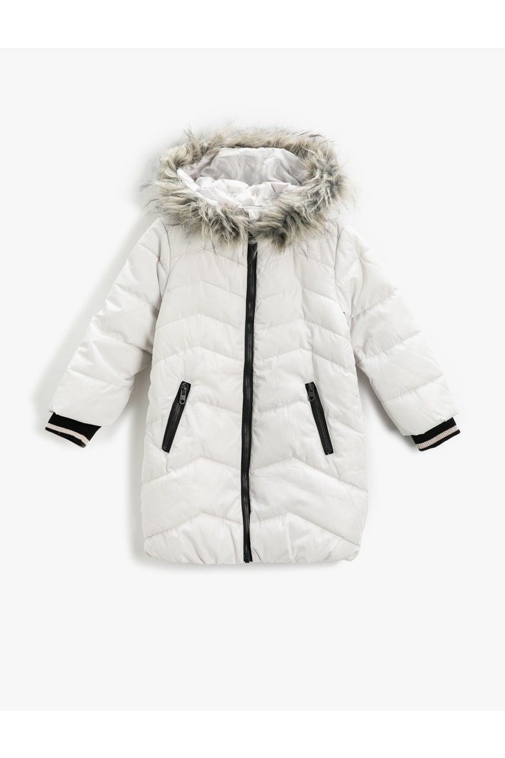 Koton Coat - White - Puffer