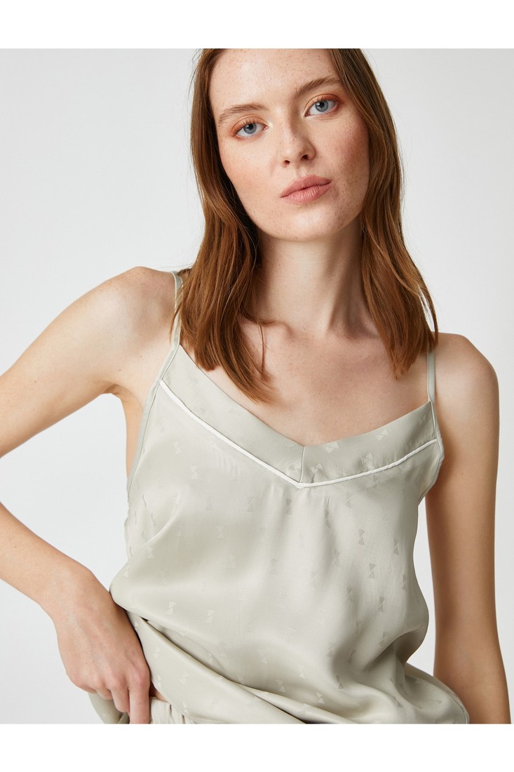 Koton Pajama Top - Gray - Sleeveless