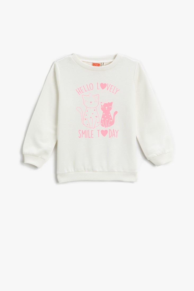 Koton Sweatshirt - Ecru - Regular fit