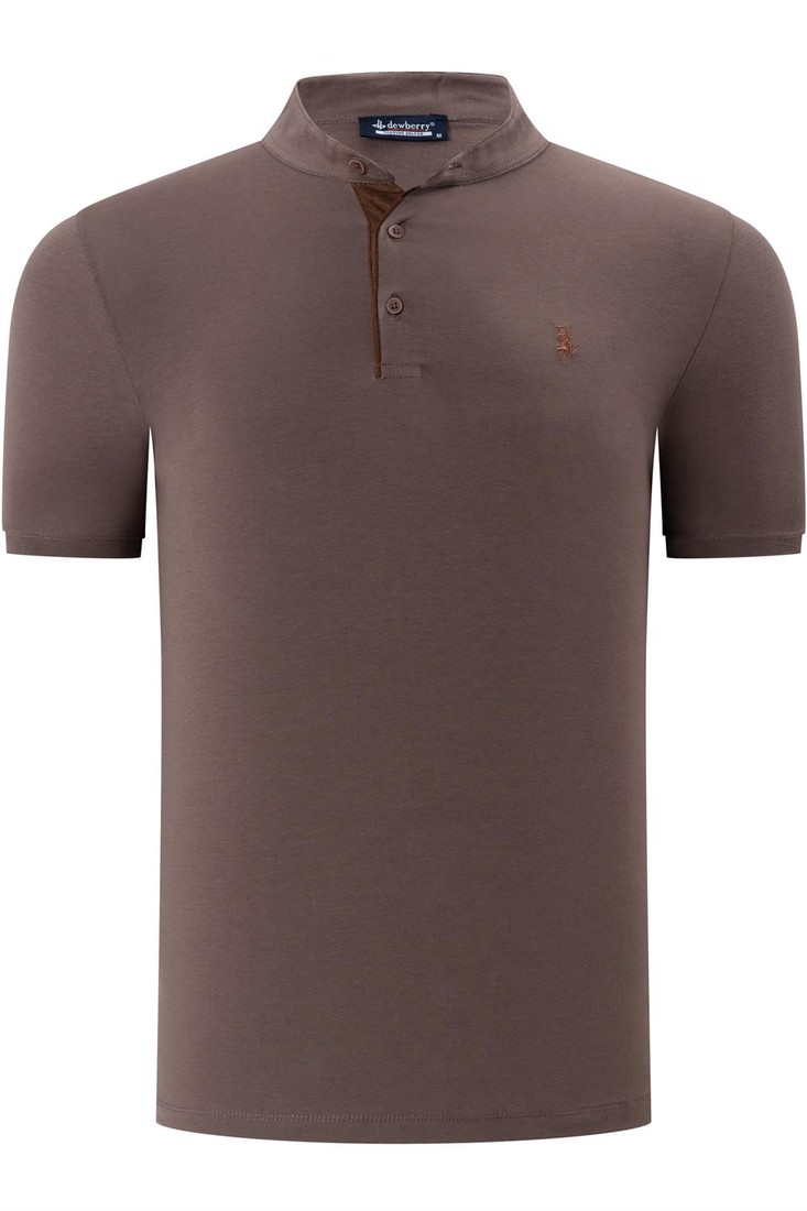 T8560 DEWBERRY T-SHIRT-PLAIN BROWN