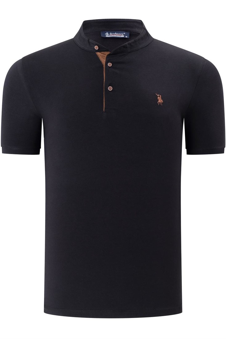 T8560 DEWBERRY T-SHIRT-PLAIN BLACK