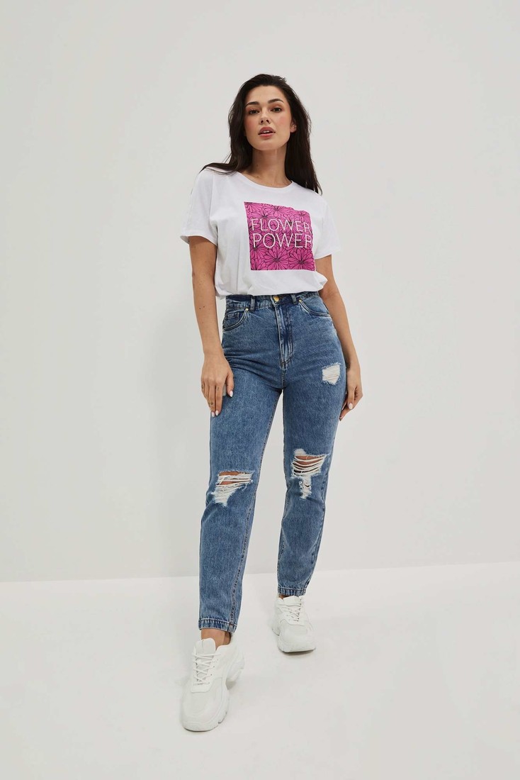 WOMEN'S JEANS L-JE-4008 BLUE