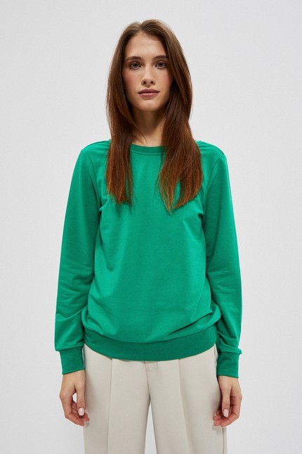 Sweatshirt with neckline on back