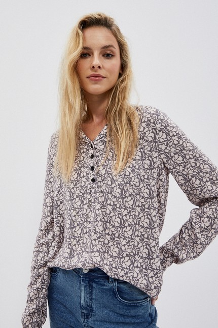 Blouse with floral print
