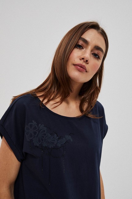 Blouse with decorative application