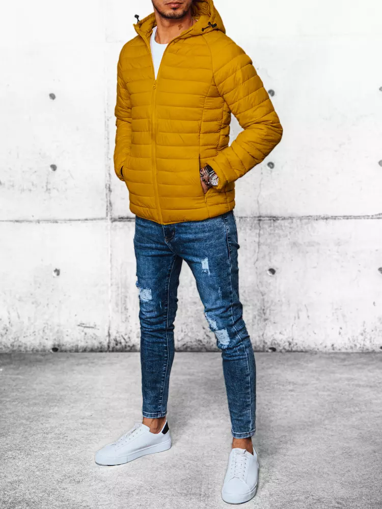 Dstreet yellow quilted men's jacket