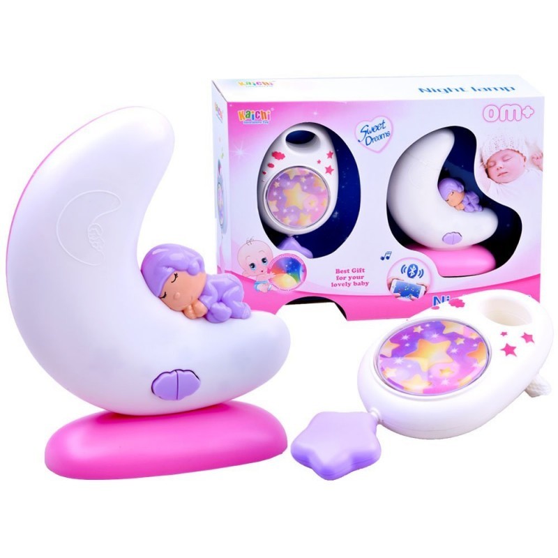 ZA2645 Nočné svetielko s Bluetooth prehrávačom - Sweet Dreams 2v1 Ružová